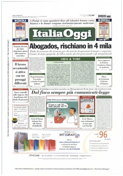 Italia oggi : quotidiano di economia finanza e politica